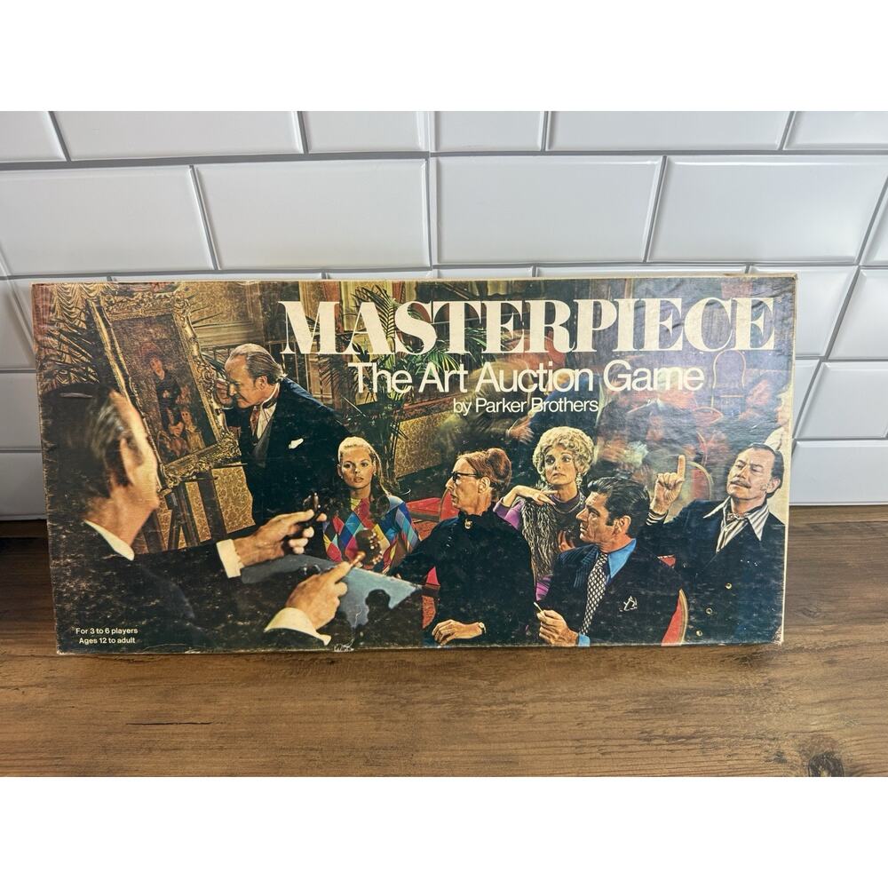 Masterpiece The Art Auction Board Game Parker Brothers VTG 1970 RARE Complete